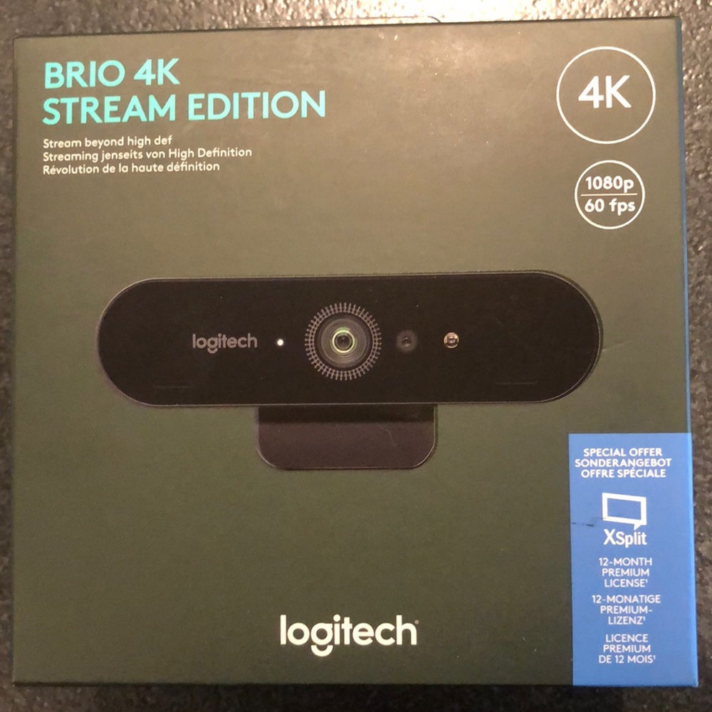 LOGITECH BRIO STREAM 4K New In Sealed Box